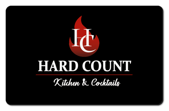Hard Count logo black background